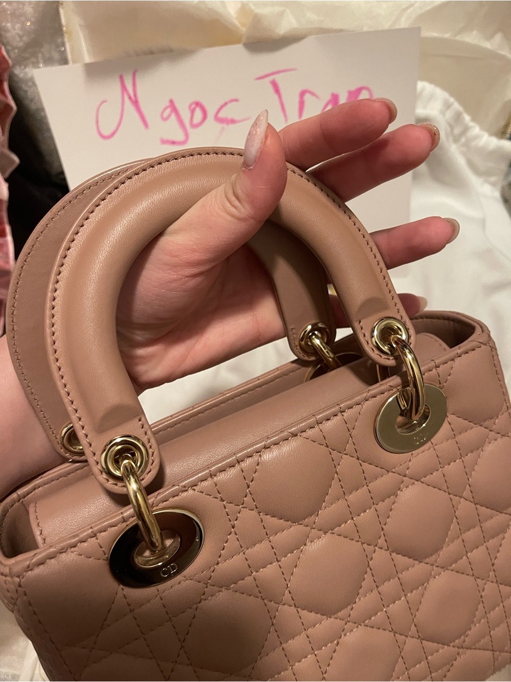 ABC Lady Dior Small Fard Gold Hardware - Picture 3 of 14